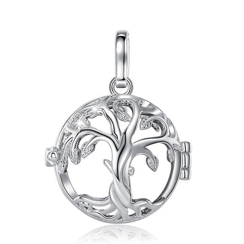 Tree Of Life Chime Box 18mm Cage Necklace Locket Angel Caller Pendent Nice Sound Harmony bola Ball For Pregnancy, Select colour at checkout