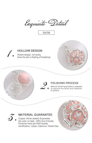 Flower Chime Box 18mm Cage Necklace Locket Angel Caller Pendent Nice Sound Harmony bola Ball For Pregnancy