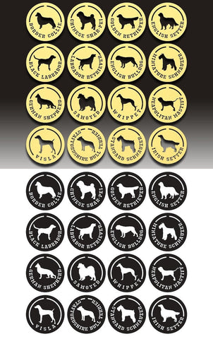 Over 60 Different Dog breeds Wooden Coasters, Dog Breed Coaster, dog lover Coaster