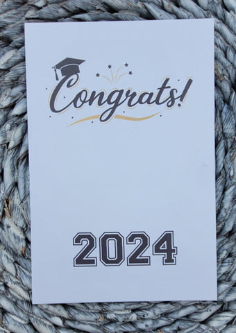Wooden 2024 Grad - Graduation ornament or car charm - Gift for 2024 Senior, Graduation Gift