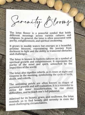 Wooden Serenity Blooms Lotus Ornament, Lotus Ornament, Tranquility Gift, Car Charm, Story, Lotus Flower, peace, harmony Ornaments