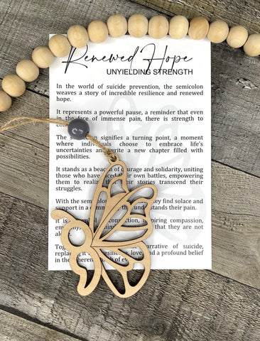 Wooden Spiritual Transformation Butterfly Ornament, In Loving Memory Ornament, Memorial Gift, Butterfly Ornament