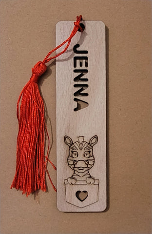 Zebra Wooden Personalized Bookmark, Gifts For Teacher, Custom wood Bookmark, Gifts For Readers, Cute Bookmark, Gift For Women, Aesthetic