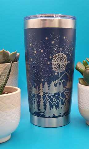 Not All Who Wander Are Lost Laser Engraved Custom Seamless 20oz Double Wall Insulated Tumbler Travel mug