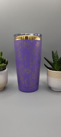 Cherry Blossoms, flower, floral girt Laser Engraved 20oz Double Wall Insulated Tumbler Travel mug,Seamless Tumbler ,Gift for daughter