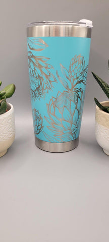 Protea, South Africa, Australia Laser Engraved Custom Seamless 20oz Double Wall Insulated Tumbler Travel mug