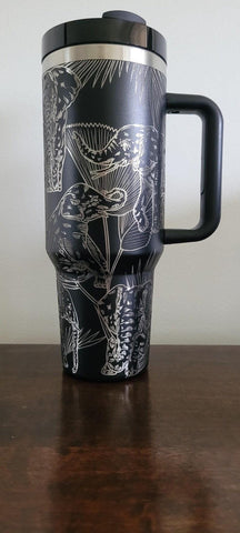 Elephants, safari, wildlife 40oz Double Wall Insulated Tumbler with Handles Gift for daughter, sister, Niece, best friend