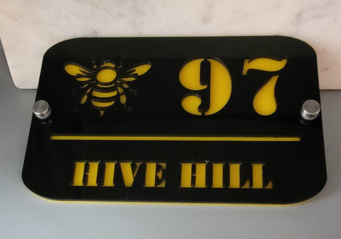Dragon Fly House Number, House Number Sign, Door Sign, Door Number, Modern, Acrylic, House Name, Address Sign, First Home,
