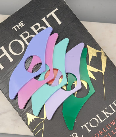 Clear Thumb Page Holder, Book Page Holder, Book Lover Gift Book finger page holders made from Acrylic. Many colours to choose from