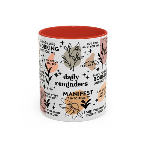 Empowering Affirmation Coffee Mug, Motivational Daily Reminders Cup, Self-Love Gift, Positive Vibes Mug, Inspirational Kitchen Decor