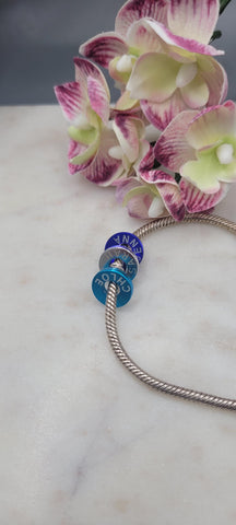 Personalized Add your Name Tokens for Bracelets and Necklaces Engraved charm Rings, Travel Gift Made from metal