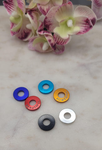 Personalized Motivational, Affirmation Tokens for Bracelets and Necklaces Engraved Travel Rings, Travel Gift Made from metal
