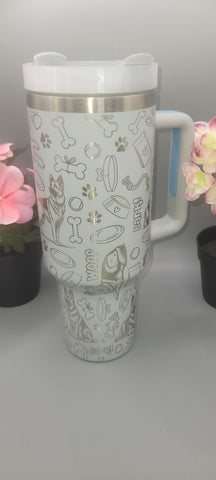 German Shepard Dog, dog mom 40oz Double Wall Insulated Tumbler with Handles Gift for mom, Granny, sister, Niece