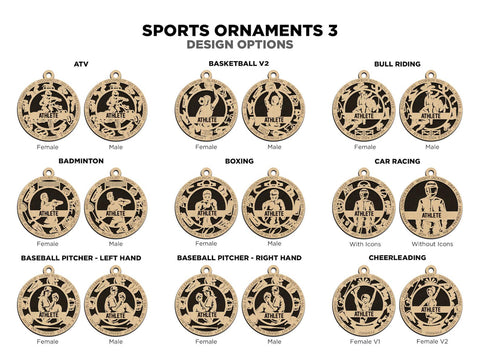 Personalized Wood Sport Ornament Custom Wood Sports Keepsake, Athlete Gift, Coach Gift Team Gift Sports Fan Christmas Ornament