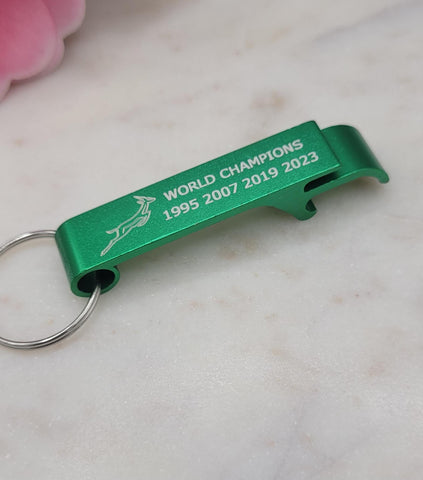 Custom South African buck Antelope Bottle Opener Keyring Graduation gift
