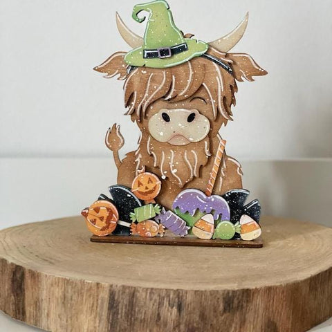 DIY Paint Your Own Halloween Highland Cow DIY Paint Kit Christmas Craft Paint Your Own Standing Christmas Moose Blank Personalize Your Own