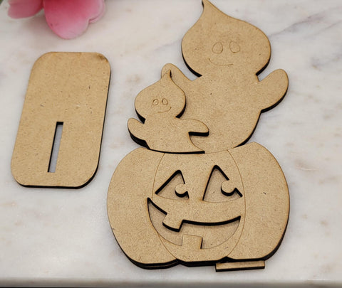 DIY Paint Your Own wooden Halloween Ghosts Standing Halloween Ghosts Halloween Shelf Sitter Standing Sign mantle Decor, Trick or Treat