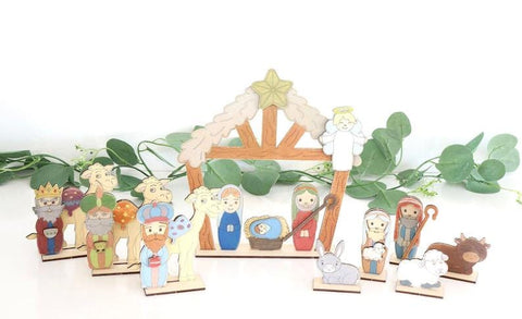 DIY Paint Your Own Nativity Scene Wooden Door Sign Kit Make Your Own Front Door Sign Wood Blank for Custom Home Decor