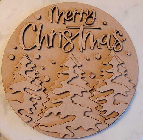 DIY Paint Your Own Merry Christmas Welcome Wooden Door Sign Kit Make Your Own Front Door Sign Wood Blank for Custom Home Decor