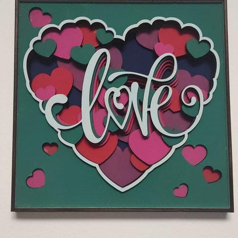 DIY Paint Your Own 3d layered Heart Wooden Sign Kit Make Your Own Door or wall Sign Wood Blank for Custom Home Decor