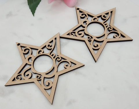 Lindt or Ferrero Rocher Chocolate Handmade Wooden Christmas decorations, Christmas star, Christmas decoration