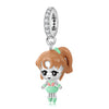 Anime charm, Cartoon Charm, Girl Charm S925 Sterling Silver Charms for Bracelet, charms for necklace Magic Girl