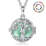 Tree Of Life Chime Box 18mm Cage Necklace Locket Angel Caller Pendent Nice Sound Harmony bola Ball For Pregnancy, Select colour at checkout