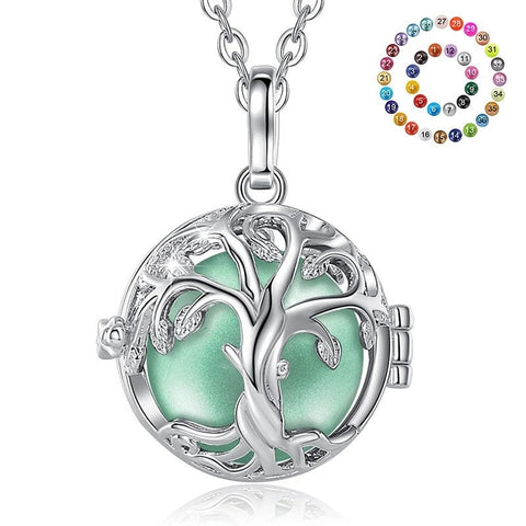 Tree Of Life Chime Box 18mm Cage Necklace Locket Angel Caller Pendent Nice Sound Harmony bola Ball For Pregnancy, Select colour at checkout