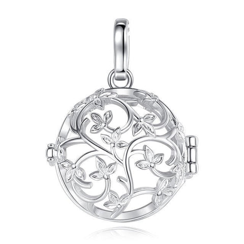 Flower Chime Box 18mm Cage Necklace Locket Angel Caller Pendent Nice Sound Harmony bola Ball For Pregnancy