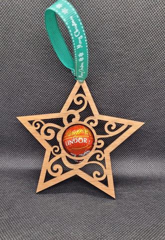 Lindt or Ferrero Rocher Chocolate Handmade Wooden Christmas decorations, Christmas star, Christmas decoration