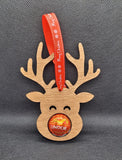 Handmade Wooden Rudolph Reindeer Christmas Decoration  Fits Lindt Chocolate, Tree Ornament, Festive Gift, Holiday Decor Tree decoration