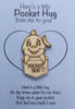 Dolphin Handmade Wooden Pocket hug token love gift little pocket hug, pick me up pocket hug token