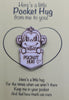 Monkey Handmade Wooden Pocket hug token love gift little pocket hug, pick me up pocket hug token