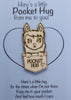 Llama Handmade Wooden Pocket hug token love gift little pocket hug, pick me up pocket hug token