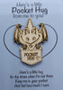 Mythical Handmade Wooden Pocket hug token love gift little pocket hug, pick me up pocket hug token