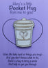 Coffee Handmade Wooden Pocket hug token love gift little pocket hug, pick me up pocket hug token