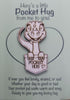 Dinosaur Handmade Wooden Pocket hug token love gift little pocket hug, pick me up pocket hug token