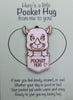 Rhino Handmade Wooden Pocket hug token love gift little pocket hug, pick me up pocket hug token
