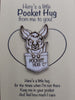 Kangaroo Handmade Wooden Pocket hug token love gift little pocket hug, pick me up pocket hug token