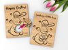 Wooden Little Pocket Hug Hugging Bunny card with token | Sending a little hug for Someone You Love for Family or Friends Affirmation token