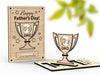 Wooden No1 Dad Trophy | Personalized popup Card | Gift for dad | Father's Day gift Affirmation token, Encouragement token