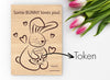 Wooden Little Pocket Hug Some Bunny loves you | Valentine's Day card with token for Someone You Love for Family or Friends Affirmation token