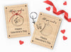 Wooden Pocket hug All we need is love / Valentines card for her Love token, affirmation, encouragement token
