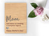 Wooden Well Done Mom I'm a complete legend | Minimalist Mothers Day Card | Happy Mothers Day