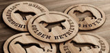 Over 60 Different Dog breeds Wooden Coasters, Dog Breed Coaster, dog lover Coaster