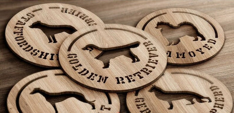 Over 60 Different Dog breeds Wooden Coasters, Dog Breed Coaster, dog lover Coaster