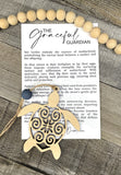 Wooden The Graceful Guardian Sea Turtle Ornament, Sea Turtle Ornament, Car Charm, Motherhood, Parent-Child, Story Ornaments