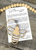 Wooden The Harmonious Hive Bee Ornament, Bee Ornaments, Car Charm, Co-Worker Gift, My Hive Gift, Story Ornaments