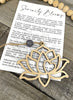 Wooden Serenity Blooms Lotus Ornament, Lotus Ornament, Tranquility Gift, Car Charm, Story, Lotus Flower, peace, harmony Ornaments