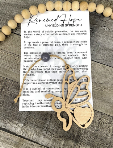 Wooden Spiritual Transformation Butterfly Ornament, In Loving Memory Ornament, Memorial Gift, Butterfly Ornament